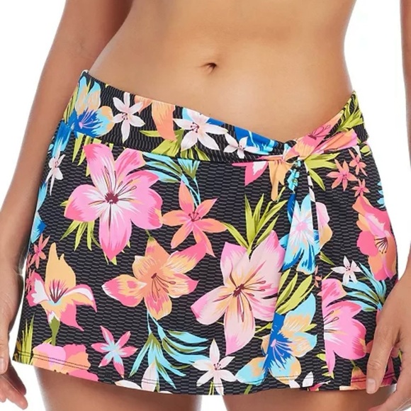 NWT Bleu by Rod Beattie Women's Sweet Escape Draped Swim Skirt size 10 - Picture 1 of 4